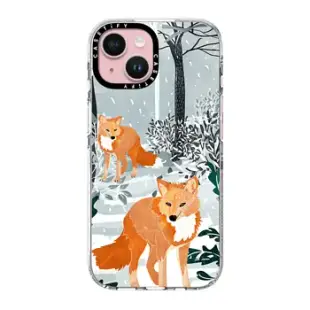 iPhone 15 透明手機殼 Fox Snow Walk Phone Case