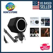 Professional Sound-Absorbing Pop Filter for Enhanced Vocal Clarity - Black