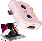 Type C Docking Station - Cute Computer Hub Docking Station 3 in -1 | High-Speed Transmission, Dock Laptop Docking StationMultiport Adapter Dock Dongle, Portable Desktop Docking Station for Phone Tabl