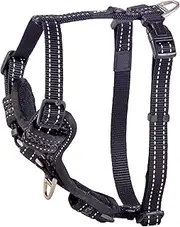 Rogz Utility Control Padded Chest Dog Harness with Two Point Steering Black Medium