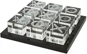 LuxLand Home Modern Tic Tac Toe, Acrylic XO with Black Base, Decorative Tic Tac Toe Table Top Decor, 2 Players, Age 8+