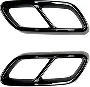 Exhaust Tail Pipe For Benz C-Class W206 C200 C260 C300 2022+ For AMG Car Tail Throat Exhaust Pipe Muffler Tip Cover ABS Shiny Black Exhaust Tip