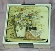 Pat Richter Artist Coasters Heartfelt Thoughts Of You Flowers Vase Basket NEW