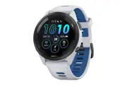 Garmin Forerunner 265 Smart Sports Watch - Black with Whitestone/Tidal Blue Band, 46mm