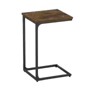 C-shaped End Table Side Sofa Coffee Wood Overbed Laptop Table Industrial