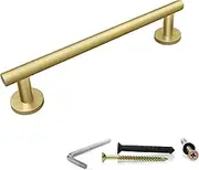 SAYONEYES Brushed Gold Towel Bar 16 Inch – Heavy Duty Stainless Steel SUS304 Towel Holder Rack for Bathroom, Kitchen, Bedroom Wall Mounted - Single Layer Shower Towel Hanger Rod