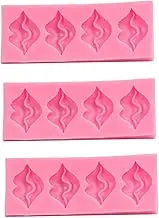 CIMAXIC 1set Cake Mold Cake Tins for Baking Lips Beads Pan Cupcake Liners Lid Candy Mold Gummy Cookie Paste Gelatin Molds Chocolate Cupcake Machine Pastry Mousse Cheesecake Rosy 3pcs