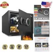 0.8 Cub Security Safe Box with Multi-Access Digital Keypad and Emergency Keys
