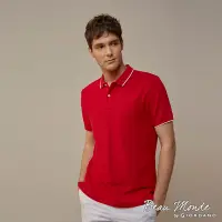 在飛比找Yahoo奇摩購物中心優惠-GIORDANO 男裝素色滾邊線條POLO衫 - 07 高貴