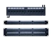 CAT5e UTP Patch Panel 110 Type RJ45 Ethernet Rack Mount 12/24/48 Ports Lot