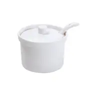Melamine Sugar Pot with Lid Sugar Bowl with Spoon 8.6*6 cm