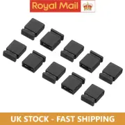 2.54mm Pitch Black Closed Jumper Short Cap Shunt Header Circuit Board 10 Pack