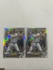 2021 Bowman Chrome Draft Tyler Soderstrom 2 Card Prospect Refractor Lot