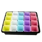 10pcs Plastic Flower Pot Mini Tray Containe Small Square Pot Office