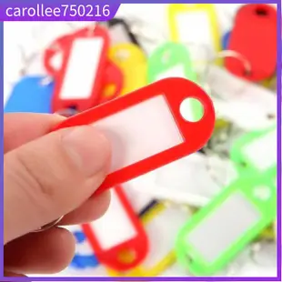 50pcs Key ID Tag Label Key Holder Luggage Name Label Card wi