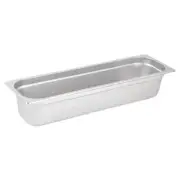 Anti-Jam Steam Pan Half-Size Long Reinforced Stainless Steel 4"D 25 Gauge