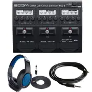 Zoom GCE-3 Guitar Lab Circuit Emulator + Headphones + 1/4" TRS - 1/4" TRS Cable