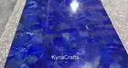 Lapis Lazuli Stone Overlay Work Office Meeting Table Top Marble Dining Table