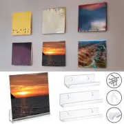 4/7/12inch Transparent Record CD Storage Rack Wall Mounted Living Room Decor