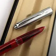 Fountain Pen,Classic Fountain Pen Transparent Plastic Stationery Office School Supplies Ink Pens (Color : Argento, Size : Talla �nica) (Color : D, Size : Talla nica)