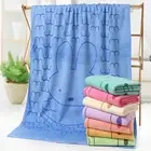 Bath Towel Adorable Looking Lint-free Children Daily Use Softness Beach Towel