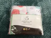 Pack n Play Fitted Super Soft Material with Flowers Pattern Set of 2 NIP