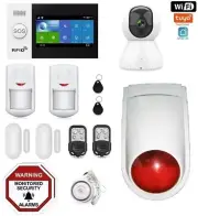 Pet immune Wifi Touch Screen Wireless Home security DIY Alarm System+Wifi Camera