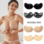 Silicone Adhesive Stick On Push Up Gel Strapless Invisible Bra Breast Pasty # ♪