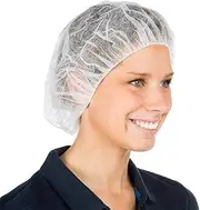 21" GOODSELL Disposable Bouffant Caps, Hair Head Cover Net, Non-Woven, Medical, Labs, Nurse, Tattoo, Food Service, Health, Hospital -WHITE (100 PCS (1 PACK))