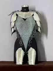 medieval female knight armor suit warrior queen armor suit female chainmail suit