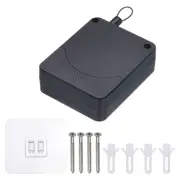 Punch Free Automatic Door Closer Damping Buffer Steel Wire 1200G Black 1Set