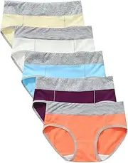 [Generic] Womens Valentine Tops Underpants Panties Patchwork Knickers Women Bikini Briefs 5PC Underwear Skirt Lingerie for Women