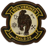 4.5" USMC MARINE CORPS MALS-29 WOLVERINES OLD SCHOOL FULL COLOR LEATHER PATCH