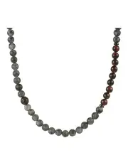 [Cudworth] Labradorite & Red Tiger Eye Beaded Stretch Neck Chain 6mm in Multi