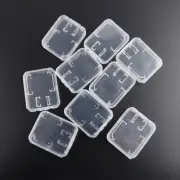 10pcsSd Card Case Transparent Standard SD SDHC Microsd Case Box Protector Holder
