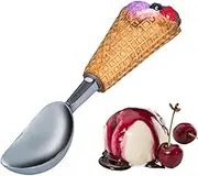 Ice Cream Spoon DIY Tool Resin Handle Stainless Steel Spoon, Cookie Shaped Melon Spoon for Fruit, Salad, Cake, Ice Cream, 2pcs