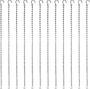 12pcs Black Flower Pot Chain Hanging Basket Plant Hanging Plant Pot Rattan Hanging Basket Propagation Gutter Hangers Pulley Feeder Air The Chain Hanging Chain with Hooks Iron