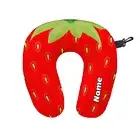 Personalised Large Strawberry - Travel Neck Pillow for airplanes