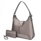 MKF Collection Hobo Bag for Women & Wristlet Wallet Set Vegan Leather Handbag...