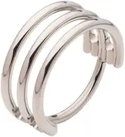 Pierced Owl 16GA ASTM F-136 Implant Grade Titanium Triple Hoop Hinged Segment Clicker Ring