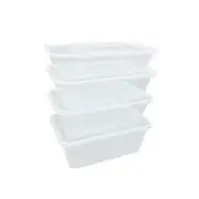 Rectangle Takeaway Food Containers Clear Plastic BPA free 500,650,750,1000ml