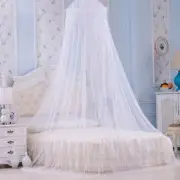 White Bed Lace Netting Canopy Circular Mosquito Net Mosquitera Malla De Mosquito