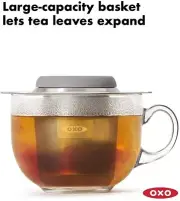 Tea Infuser OXO Stainless Steel Brew Basket Rust Proof Etched Holes Dishwasher