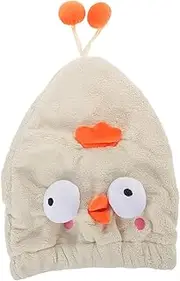 DRESSOOS Hair Drying Hat Cute Cartoon Absorbent Towel for Quick Hair Drying Lightweight Head Cap for Travel Stylish Animal Design Present for Adults