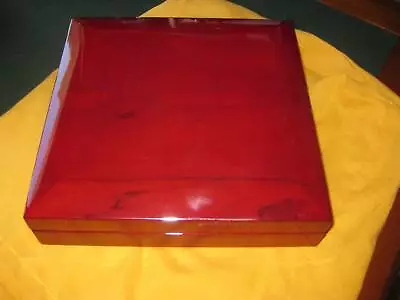 piano finish wooden mahogany jewelry box