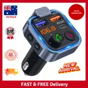 Bluetooth 5.0 FM Transmitter Handsfree USB Fast Charger Car Kit Radio Adapter AU