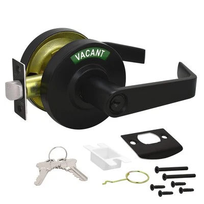 Nuk3y Indio Grade 2 Commercial Duty Indicator Lever Lockset (Entry, Matte Black)