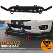Titan Nudge Bar V2 Bull Steel suits Triton MR 2018+ Onwards Grill Guard Front