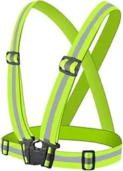 KOMUNJ Reflective Vest Reflective Safety Vest Adjustable Safety Vest for Jogging, Cycling, Hiking, Motorcycle Riding or Running