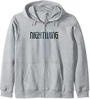 [DC Comics] Batman Nightwing Icon Text Overlay Alt Zip Hoodie
